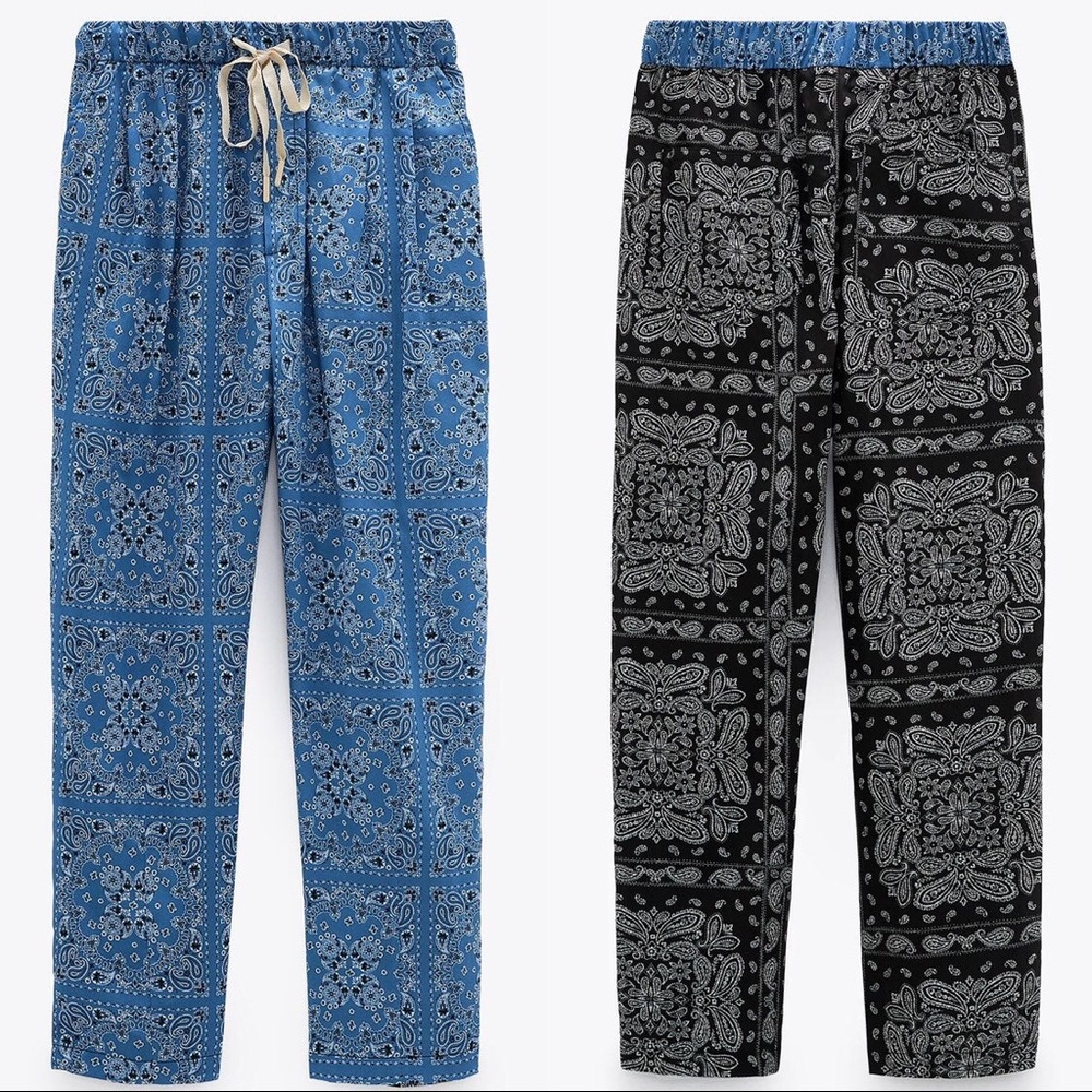 🌙ZARA bandanna print pants🌙